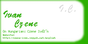 ivan czene business card